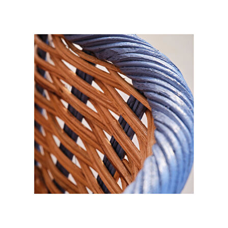 Sepet, bej-mavi, 40x40x26 cm