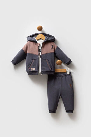 U.S. Polo Assn 3'lü Takım USB2561 Füme