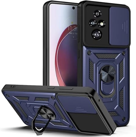 Honor 200 Pro ile Uyumlu Kılıf Magnetik Standlı Kamera Korumalı Sürgülü Kapak