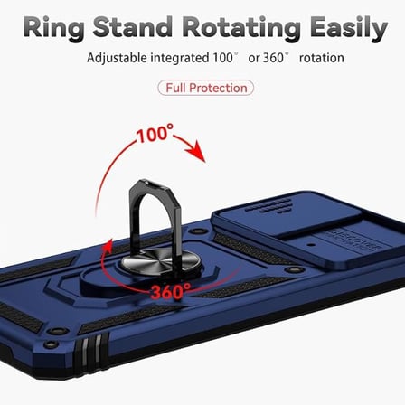 Honor 200 Pro ile Uyumlu Kılıf Magnetik Standlı Kamera Korumalı Sürgülü Kapak