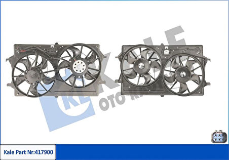 FAN MOTORU KOMPLE AC CIFTLI 1.6 ZETEC 165 FOCUS BM 1998-2004 1075132 98AB8C607FM 98AB8C607GM