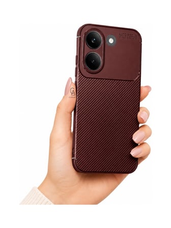 Xiaomi Poco X8 Pro Uyumlu Kılıf Karbon Tasarım Kamera Korumalı Silikon Telefon Kılıfı Kapak
