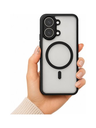 Xiaomi Poco X8 Pro Max Uyumlu Buzlu Yarı Şeffaf Magsafe Telefon Kılıfı Kapak