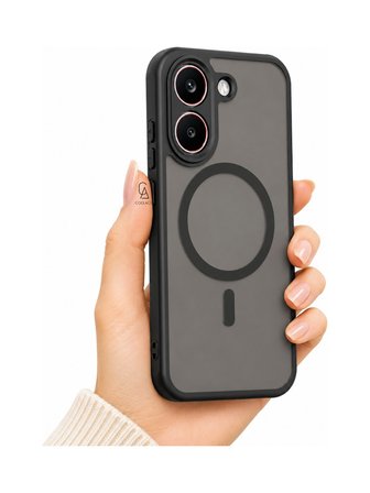 Xiaomi Poco X8 Pro Uyumlu Buzlu Yarı Şeffaf Magsafe Telefon Kılıfı Kapak