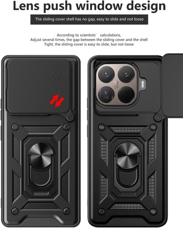 Xiaomi Mi 17T Pro ile Uyumlu Kılıf Magnetik Standlı Kamera Korumalı Sürgülü Kapak