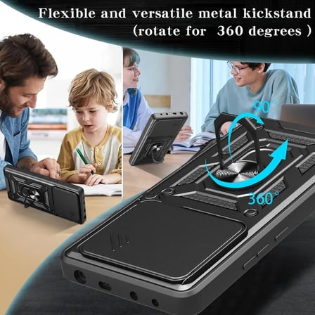 Xiaomi Mi 17T Pro ile Uyumlu Kılıf Magnetik Standlı Kamera Korumalı Sürgülü Kapak