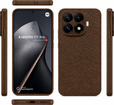 Xiaomi Mi 17T Pro Uyumlu Deri Dokulu Yumuşak Silikon Telefon Kılıfı Kapak