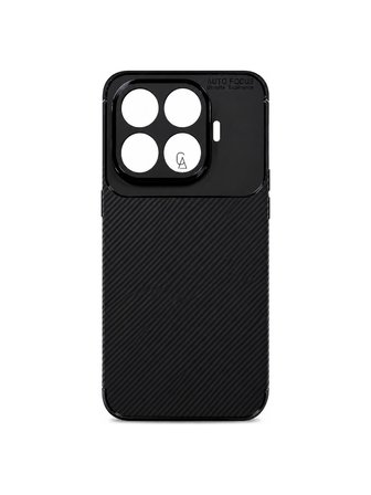 Xiaomi Mi 17T Pro ile Uyumlu Karbon Tasarım Silikon Telefon Kılıfı ve Temperli Cam Ekran Koruyucu
