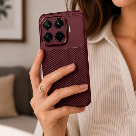 Xiaomi Mi 17T Pro ile Uyumlu Karbon Tasarım Silikon Telefon Kılıfı ve Temperli Cam Ekran Koruyucu