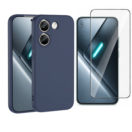 Xiaomi Poco X8 Pro Uyumlu Içi Kadife Lansman Kılıf ve Şeffaf Temperli Cam Ekran Koruyucu