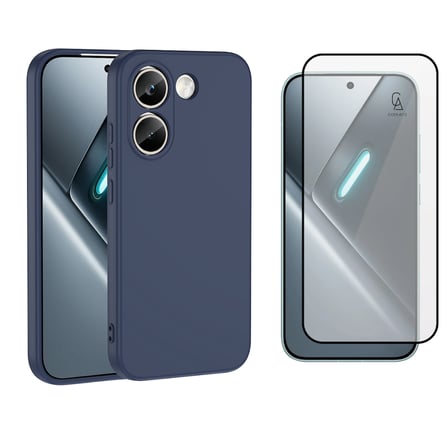 Xiaomi Poco X8 Pro Uyumlu Içi Kadife Lansman Kılıf ve 5d Tam Kaplayan Cam Ekran Koruyucu