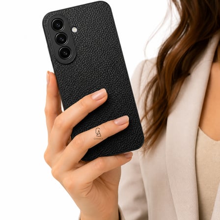 Samsung Galaxy A27 Uyumlu Deri Dokulu Silikon Telefon Kılıfı ve Şeffaf Temperli Cam Ekran Koruyucu