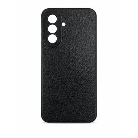 Samsung Galaxy A27 Uyumlu Deri Dokulu Silikon Telefon Kılıfı ve Şeffaf Temperli Cam Ekran Koruyucu