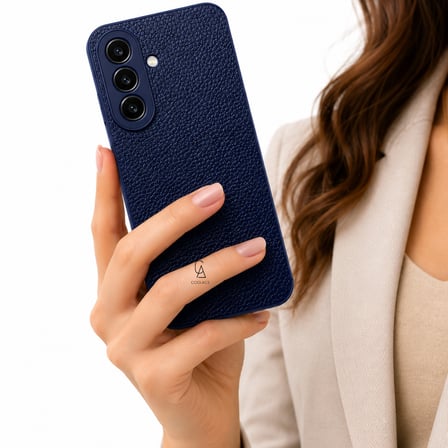 Samsung Galaxy A27 Uyumlu Deri Dokulu Silikon Telefon Kılıfı ve Şeffaf Temperli Cam Ekran Koruyucu