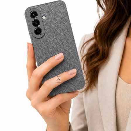 Samsung Galaxy A27 Uyumlu Deri Dokulu Silikon Telefon Kılıfı ve Şeffaf Temperli Cam Ekran Koruyucu