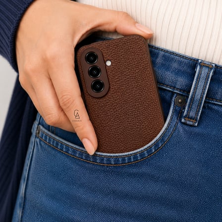 Samsung Galaxy A27 Uyumlu Deri Dokulu Silikon Telefon Kılıfı ve Şeffaf Temperli Cam Ekran Koruyucu