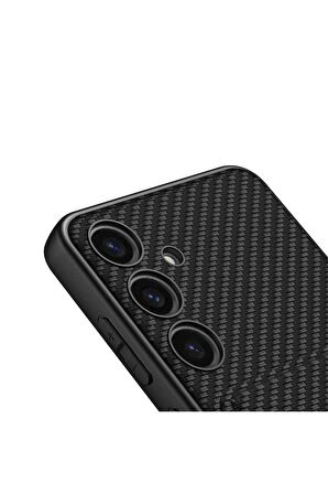 Samsung Galaxy S24 Plus Uyumlu Suni Deri Arka Yüzey Kartlıklı Kartvizitli Telefon Kılıfı