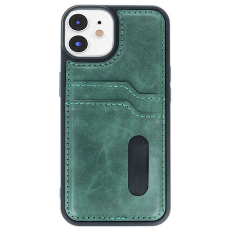 Apple iPhone 11 Uyumlu Deri Kartvizitli Kartlıklı Premium Telefon Kılıfı Kapak