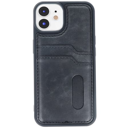 Apple iPhone 11 Uyumlu Deri Kartvizitli Kartlıklı Premium Telefon Kılıfı Kapak
