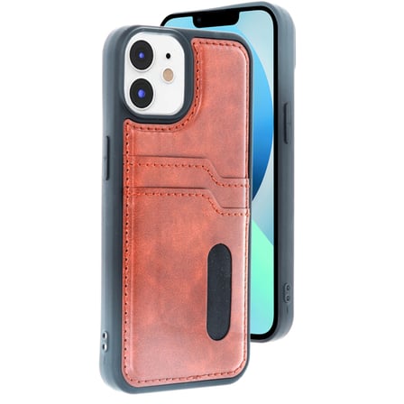 Apple iPhone 11 Uyumlu Deri Kartvizitli Kartlıklı Premium Telefon Kılıfı Kapak