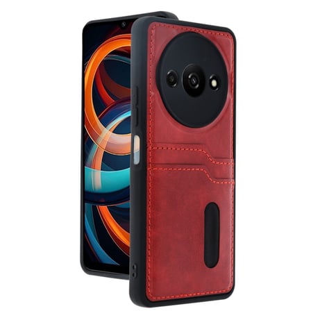 Xiaomi Redmi A3 4G Uyumlu Deri Kartvizitli Kartlıklı Premium Telefon Kılıfı Kapak