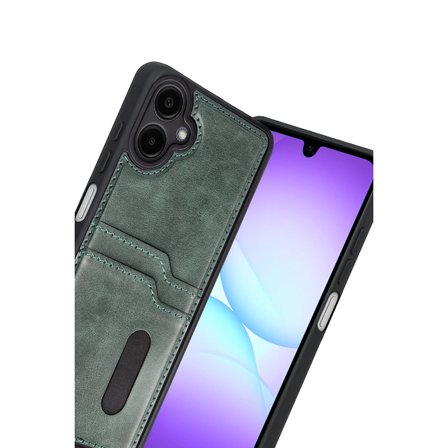 Samsung Galaxy A07 Uyumlu Deri Kartvizitli Kartlıklı Premium Telefon Kılıfı Kapak