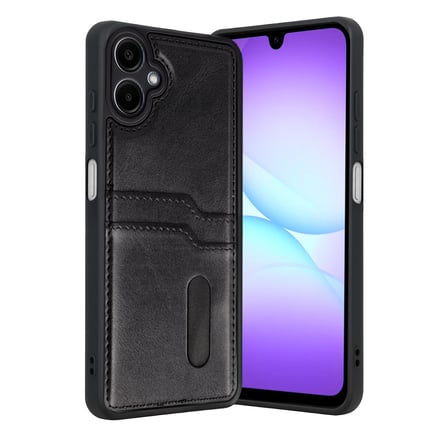 Samsung Galaxy A07 Uyumlu Deri Kartvizitli Kartlıklı Premium Telefon Kılıfı Kapak
