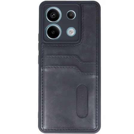Xiaomi Redmi Note 13 Pro 4G Uyumlu Deri Kartvizitli Kartlıklı Premium Telefon Kılıfı Kapak