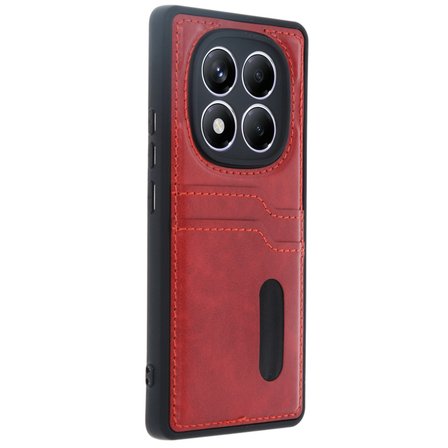 Xiaomi Poco X7 Uyumlu Deri Kartvizitli Kartlıklı Premium Telefon Kılıfı Kapak