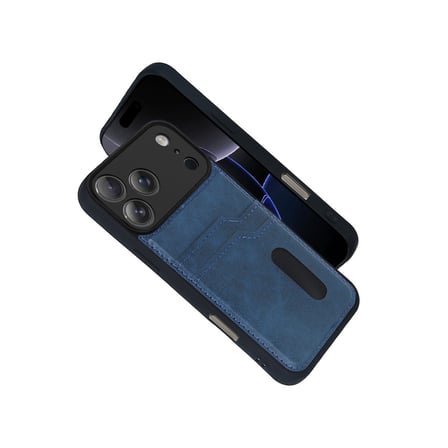Apple iPhone 17 Pro Max Uyumlu Deri Kartvizitli Kartlıklı Premium Telefon Kılıfı Kapak