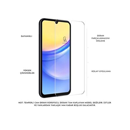 Samsung Galaxy S24 Uyumlu Kılıf Şeffaf Temperli Kırılmaz Cam Ekran ve Kamera Lens Koruyucu Seti