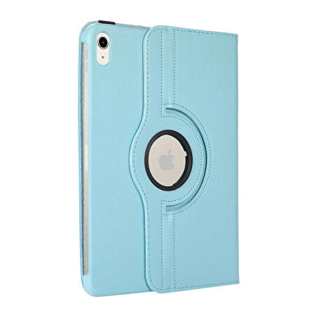 Apple iPad A16 11.Nesil (A3354-A3355) 360 Dönebilen Pu Deri Standlı Tablet Kılıfı