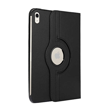 Apple iPad A16 11.Nesil (A3354-A3355) 360 Dönebilen Pu Deri Standlı Tablet Kılıfı