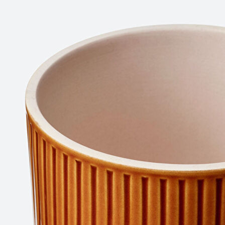 Seramik saksı, kahverengi, 12 cm