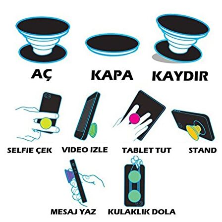 Telefon Parmak Tutucu - Asorti (4401)