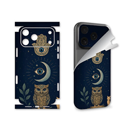 Apple Uyumlu İphone 17 pro max için full kaplama sticker çizilme önleme kılıfsız kullanım için GÖZLER