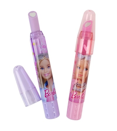 BakGelAl Lisanslı Barbie Kalp Uçlu Çevirmeli Kalem Silgi Kapaklı Okul Kırtasiye Ürünü