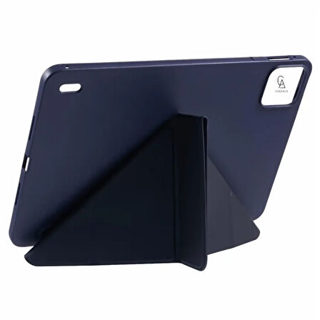 Xiaomi Pad 7 11.2 inç Uyumlu Kılıf 3 Farklı Stand Kalemlikli Tri Folding Tablet Kılıfı