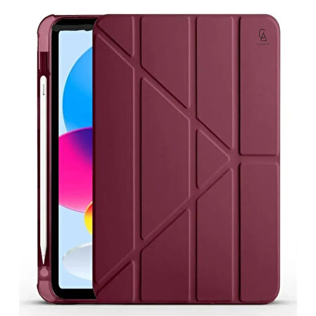 Xiaomi Pad 7 11.2 inç Uyumlu Kılıf 3 Farklı Stand Kalemlikli Tri Folding Tablet Kılıfı