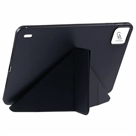 Xiaomi Pad 7 Pro 11.2 inç Uyumlu Kılıf 3 Farklı Stand Kalemlikli Tri Folding Tablet Kılıfı