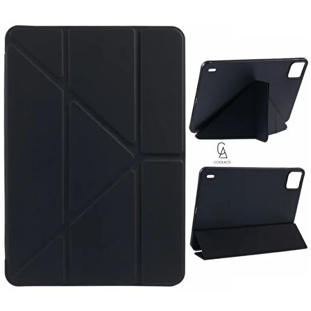 Xiaomi Pad 7 11.2 inç Uyumlu Tri Fold Kalemlikli Tablet Kılıfı Ekran Koruyucu Kalem Seti