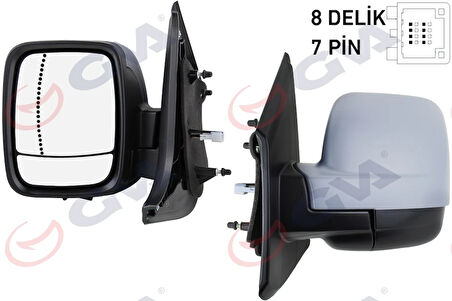 DIŞ DİKİZ AYNASI SOL TRAFIC 3 2015 ELEKTRİKLİ ISITMALI ASTARLI ASFERİK 5 FİŞ VM-976EHPAL 5 FİŞ VM-976EHPAL 963666705R 963025418R 4422997