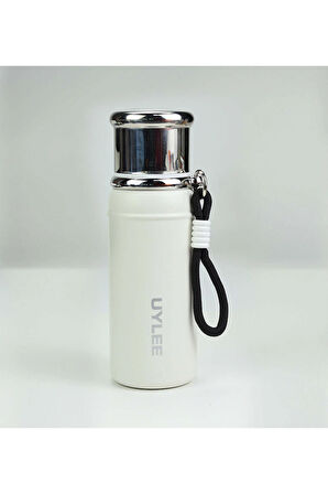 Beyaz Çelik Termos 500 ml