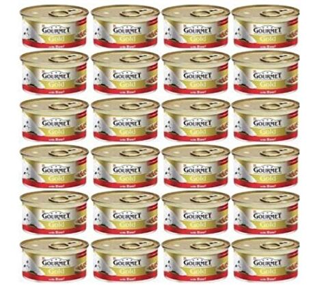 Gourmet Gold Kıyılmış Sığır Etli Konserve Yetişkin Kedi Maması 24 x 85 G