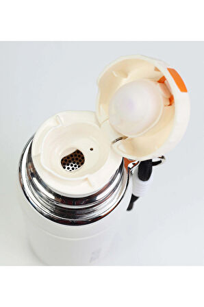 Beyaz Çelik Termos 700 ml