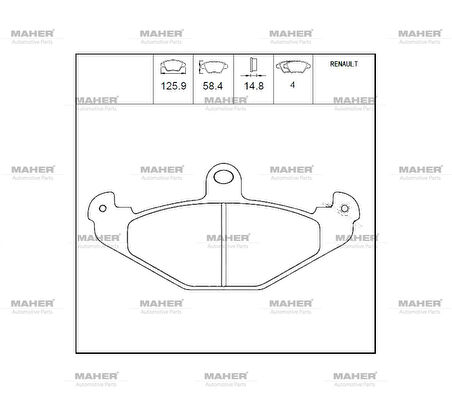 FREN BALATA LAGUNA 1 1993-2001 / SAFRANE 1992-2000 / ESPACE 3 1996-2002 ARKA 7701203124