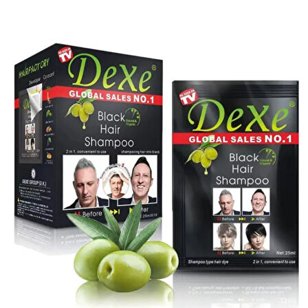 Dexe Saç Siyahlaştırıcı Şampuan Paket İçi  10 Adet