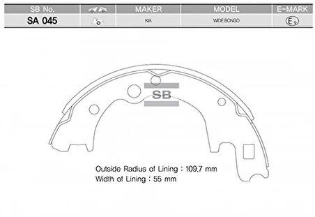ARKA KAMPANA PABUÇ BALATA KIA K2500 2.5L D4BH TCI 00- OK71F3328Z