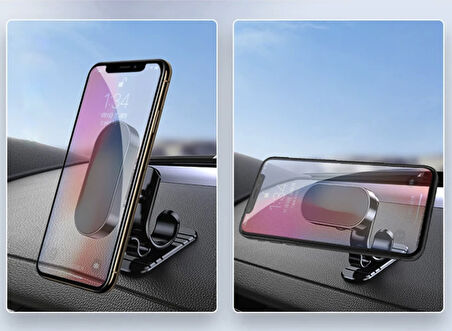 8 mıknatıslı çok güçlü araç içi torpido telefon tutucu yatay/dikey kullanım Tesla Bmw Audi için