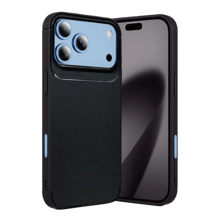 Apple iPhone 18 Pro Max Uyumlu Kılıf Karbon Tasarım Kamera Korumalı Silikon Telefon Kılıfı Kapak